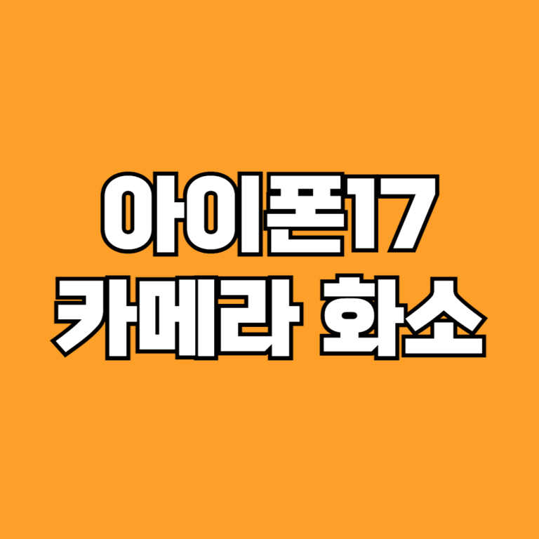 아이폰17 2400만 화소 전면 카메라