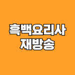 넷플릭스 흑백요리사 재방송