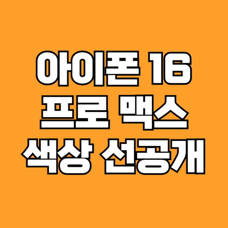 아이폰 16 프로 맥스