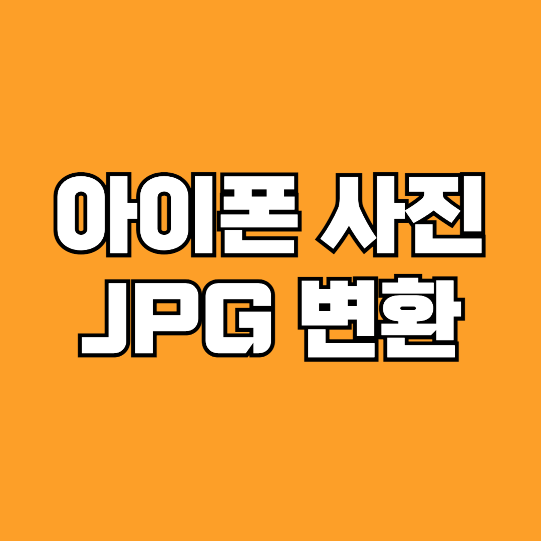 아이폰 JPG 변환