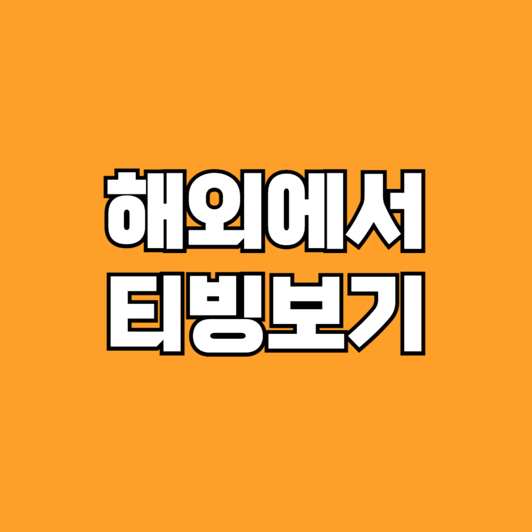 해외에서 티빙보기