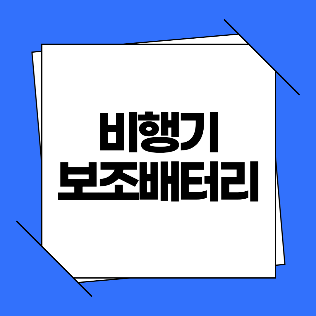 비행기 보조배터리